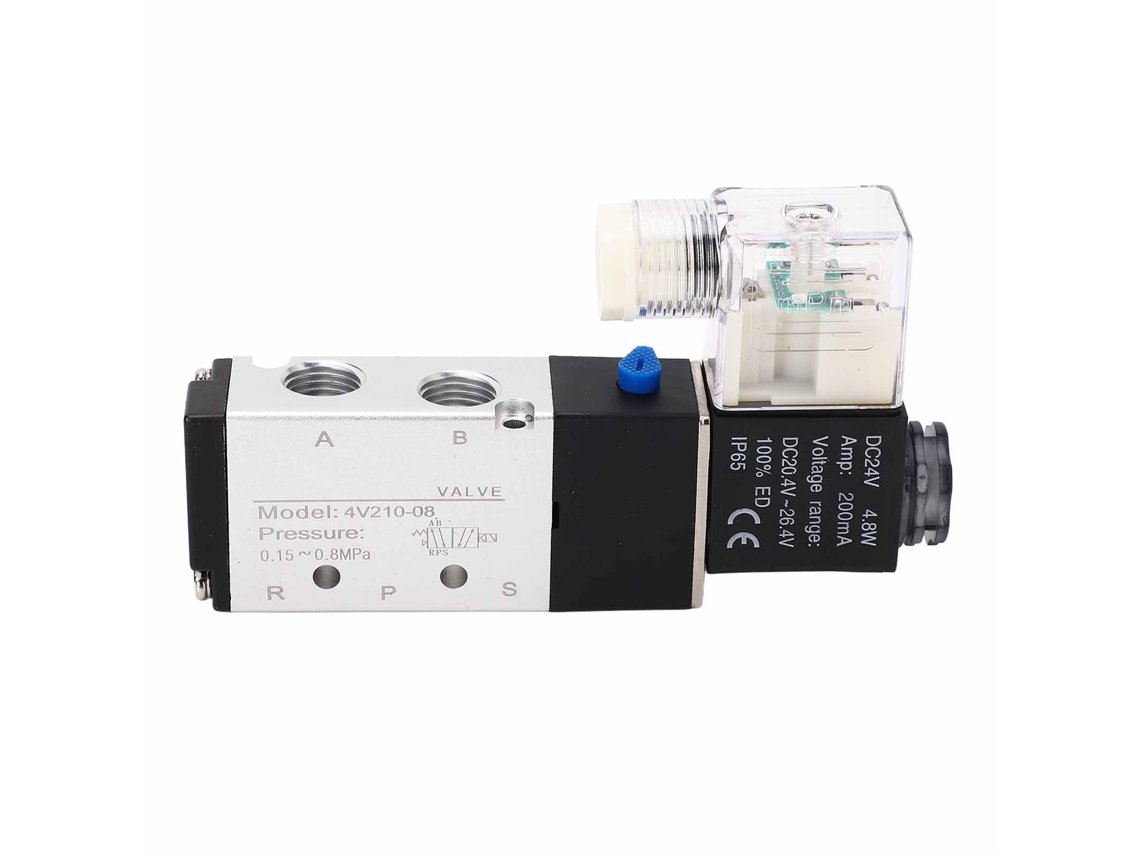 2026velora-válvula Solenoide Eléctrica 4v210-08 2 Posiciones 5 Vías Para Aire Comprimido Dc 24v Taller Automático