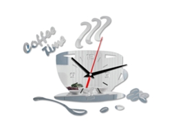 Reloj De Pared Acrílico Para Armar, Moderno Con Forma De Taza, Silencioso, Decorativo Con Números Huecos.