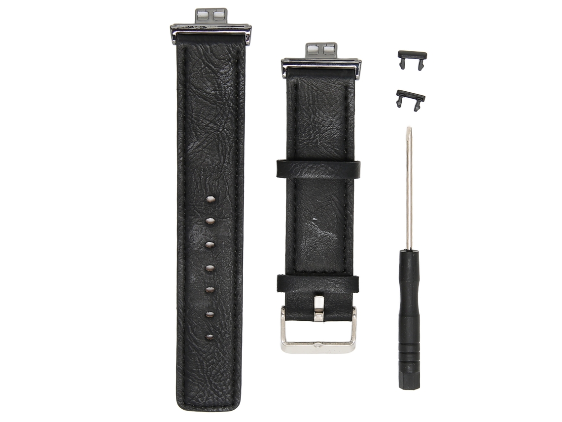 Pulseira De Couro Para Huawei Watch Fit Pulseira Substituta De Relógio Inteligente Pulseira De Couro Preta