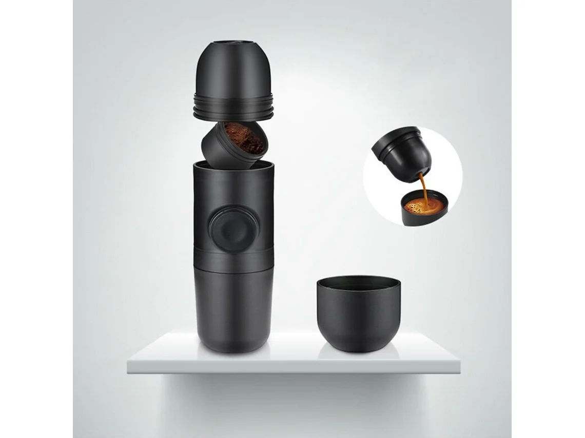 Mini Cafetera Manual Portátil De 70 Ml Para Café Espresso Molido, De Funcionamiento Manual, Ideal Para Acampar Y Hacer Senderismo.