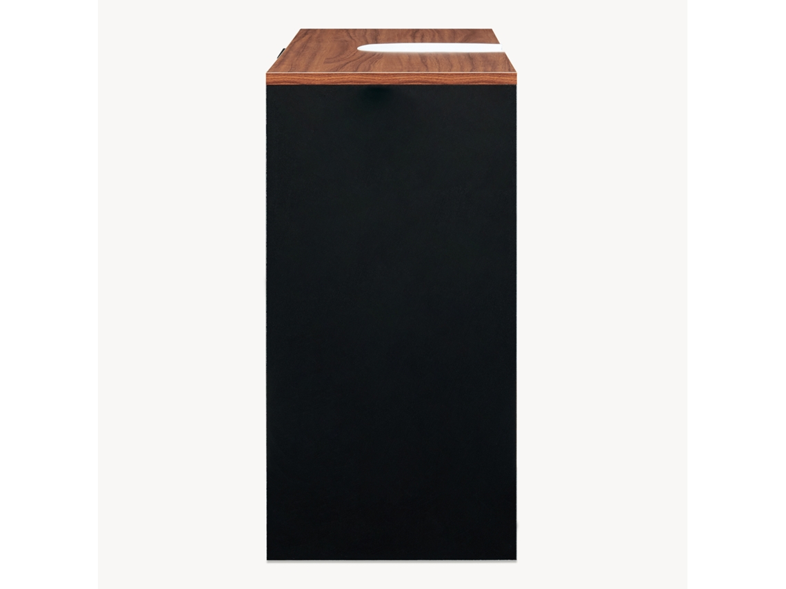 Mueble Bajo Lavabo Trond Con Puerta 60x66x30cm - Negro/nogal en.casa