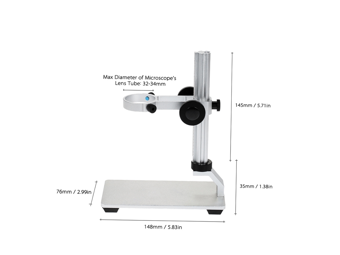 Soporte Ajustable De Aleación De Aluminio Para Microscopio Digital Usb G600 Con Soporte De Elevación.