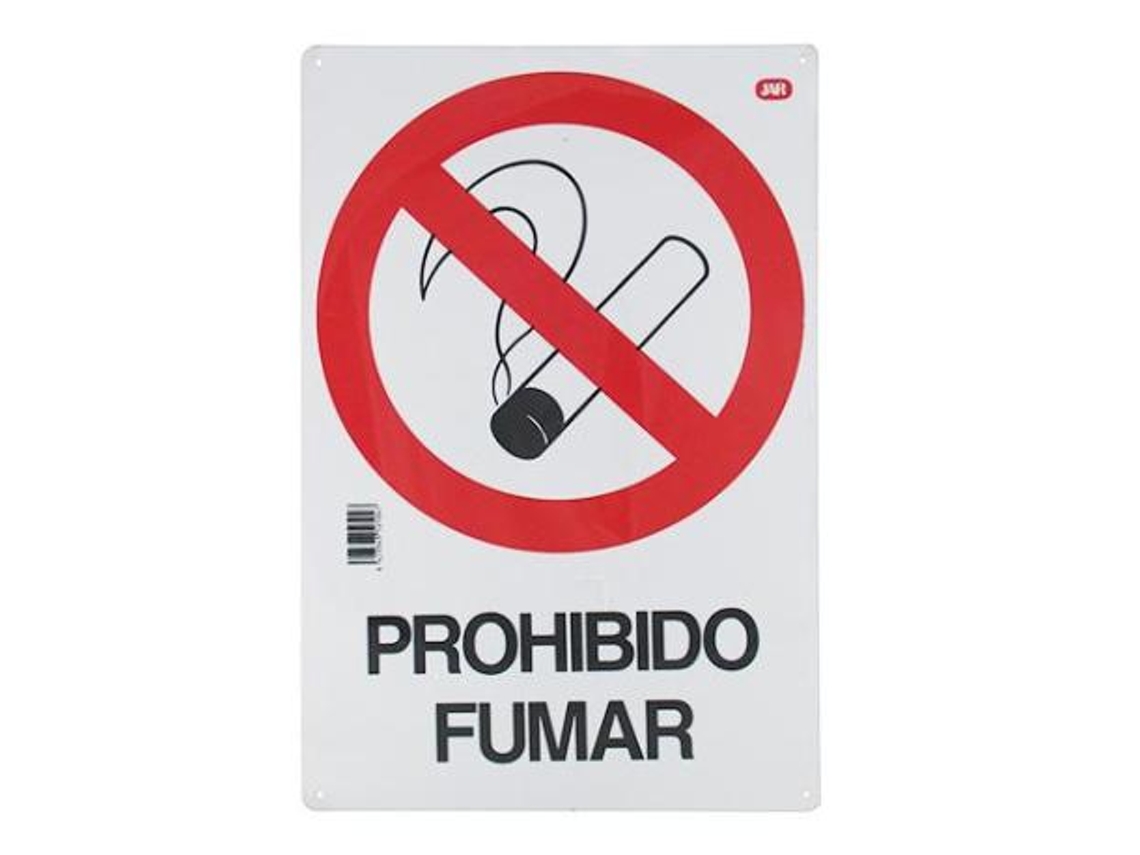 Cartel obra prohibido fumar