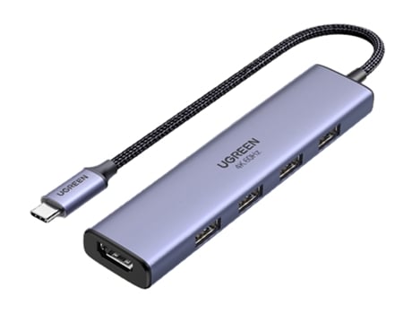 Adaptador UGREEN 20955 Cm478 5En1 Tipo-C a HDMI 4Usb3.0 para Huawei Mate40/P50 S20