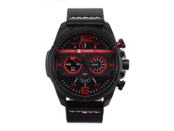 Reloj Militar Analógico Para Hombre De Cuero Pu Resistente Al Agua Con Movimiento De Cuarzo