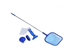 Kit De Limpieza De Piscinas Con Red Para Hojas, Cepillo, Pértiga Telescópica Y Accesorios.