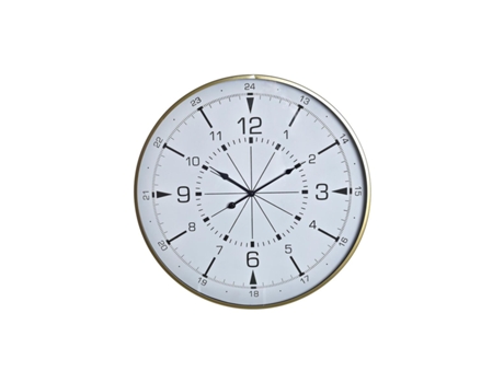Reloj de Pared DKD HOME DECOR Cristal Dorado Metal Blanco Brújula (60 x 3 x 60 cm)