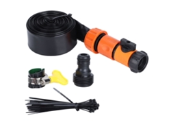 VVJIJILLY Conjunto De Mangueira De Rega Para Jardim Com Trampolim E Aspersor Para Exterior