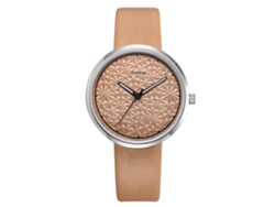 Reloj De Pulsera De Cuarzo De Aleación Sencillo Y Elegante Para Mujer, Color Crema.