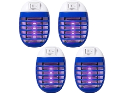 Paquete De 4 Matamosquitos De Interior Con Luz Led Para Jardín Y Dormitorio.