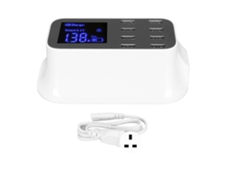 Concentrador De Escritorio Usb De 8 Puertos Con Carga Rápida Inteligente Y Estación De Carga Para Múltiples Dispositivos