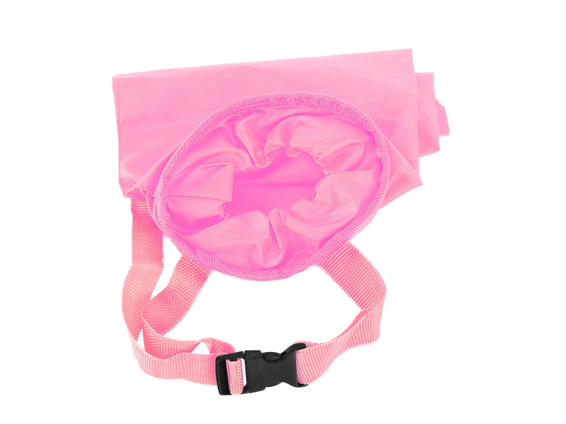 Bolsa De Basura Colgante Multifuncional Para Coche Con Cierre De Velcro Y Cinturón Ajustable En Tela Oxford Rosa.