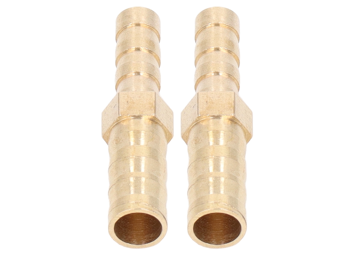 2026velora-2 Peças Conector Espiga De Latão Redutor De Mangueira 8mm(5/16in) Para 6mm(1/4in) Conexão Barbada