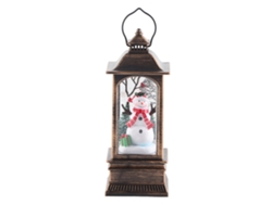 Linterna con forma de bola de nieve, luces navideñas, muñeco de nieve, decoración festiva para el hogar, PVC