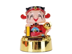 2026-estatua De Cai Shen Solar Con Cabeceo, Ornamento De Fortuna Para Coche Y Hogar, Decoración Del Camino Sur