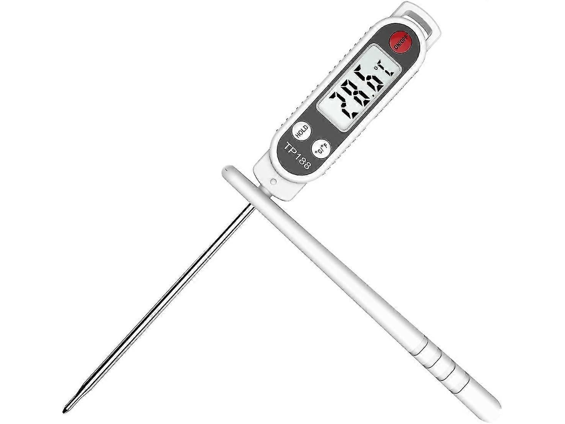 Termómetro de cocina digital, para alimentos, sonda de acero inoxidable de 4,7 pulgadas, instantáneo. Aproximadamente 6 GOKOCO