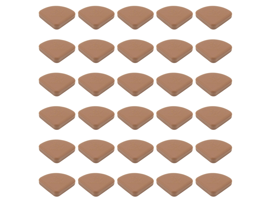 30 Protectores De Esquinas De Silicona Para Muebles, Delgados, Seguros, Para Bebés Y Niños, Color Marrón.