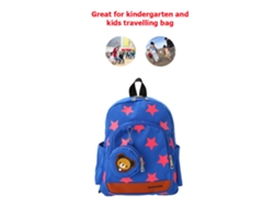 Mochila Infantil Lona Estrela Cute Com Bolsa De Moedas Azul Escuro Jardim De Infância