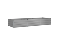 Vidaxl Jardinera Gris Claro 290 X 100 X 45 Cm Acero Galvanizado