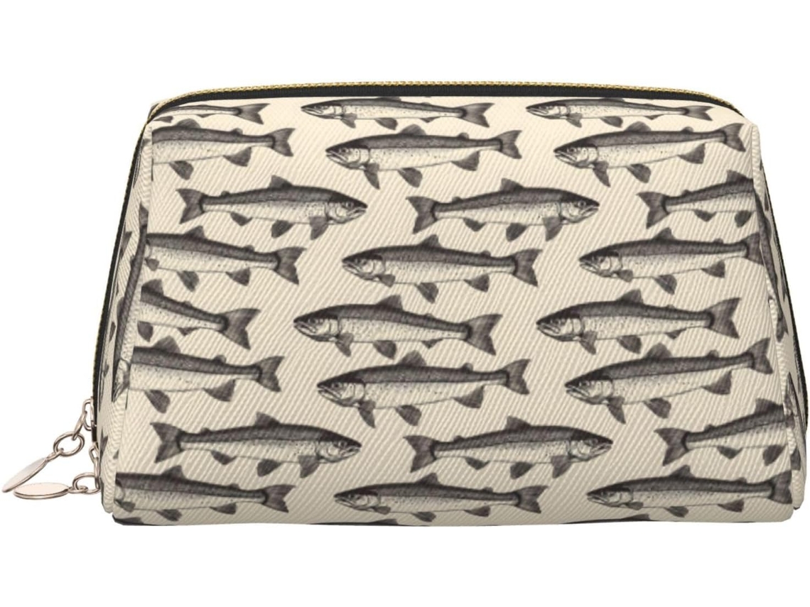 Neceser de maquillaje EOOCOO con estampado de peces, bolso de viaje para mujer