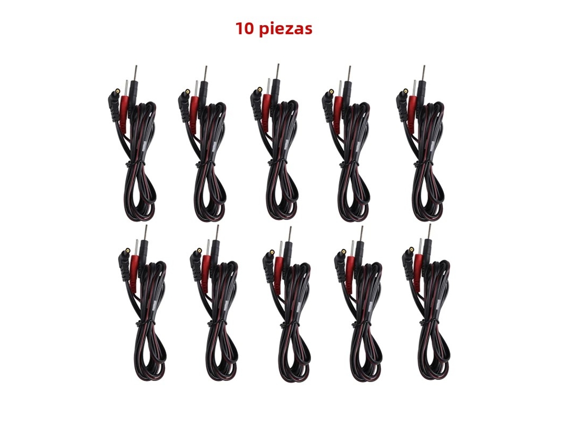 (10 Piezas) Cables De Electrodos Conductores Con Conexión De Punta Digital, Herramientas De Terapia Digital