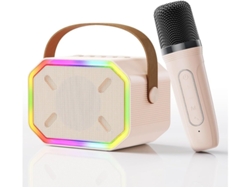 Mini máquina de karaoke para niños, micrófono portátil con Bluetooth para niños, niñas y adultos con 1 micrófono Pe Yizhood