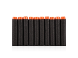 10 Pcs/set 7,2 Cm Balas De Espuma Para Fusil De Juguete Serie Recarga Paquete Negro (7,21,3 Cm)