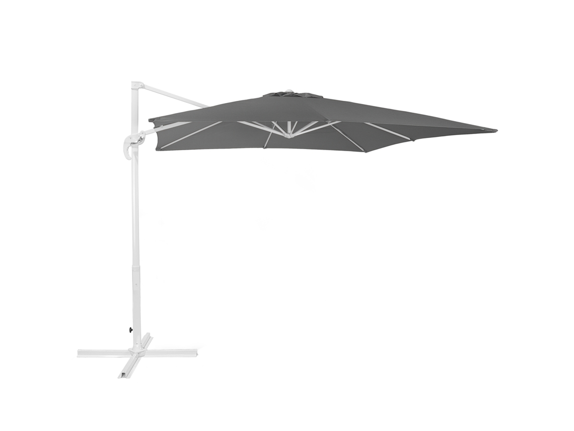 Sombrilla voladiza BELIANI Monza de Poliéster Gris 250x250x235