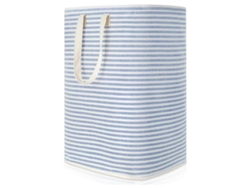 MEOIRUERY Cesto de Ropa 72L Azul con Asas Alargadas, Plegable y Portátil para Ropa y Juguetes