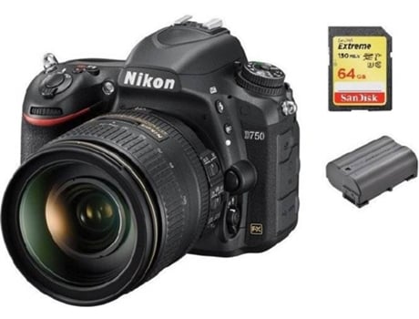Kit Cámara Réflex NIKON D750 AF-S 24-120MM F4G ED VR + Tarjeta SD de 64GB + bateria EN-EL15B