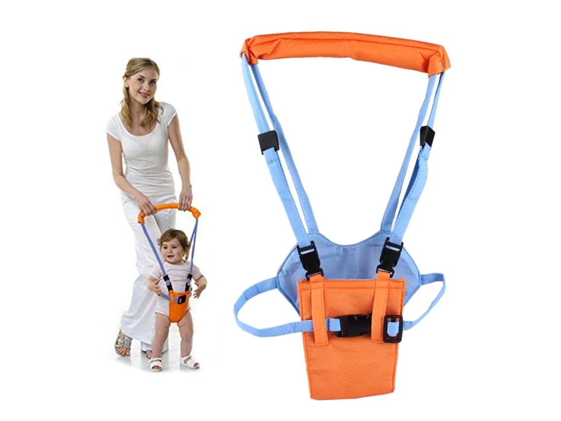 Cinturón para bebés para caminar, ajustable, con sistema anticaídas, color azul.