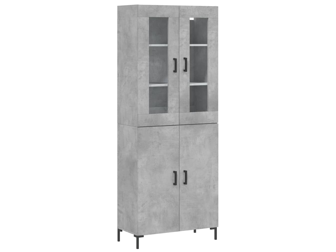 Maison Exclusive - Aparador Alto Madera Contrachapada Gris Hormigón 69,5x34x180 Cm