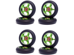 8 Pièces Séries 100mm Rouge Of Remedy Scooter Con Roulements En Aluminio Résistant À L'usure