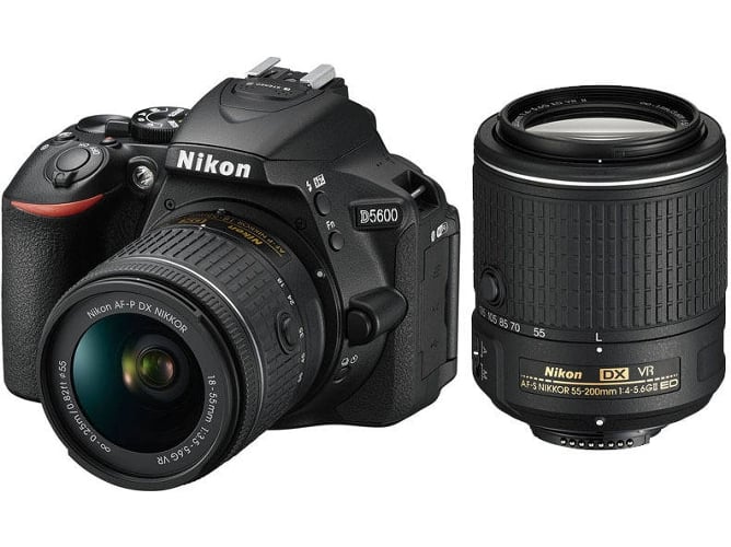 Kit Cámara Réflex NIKON D5600 18-55 VR II 55-200 (Negro)
