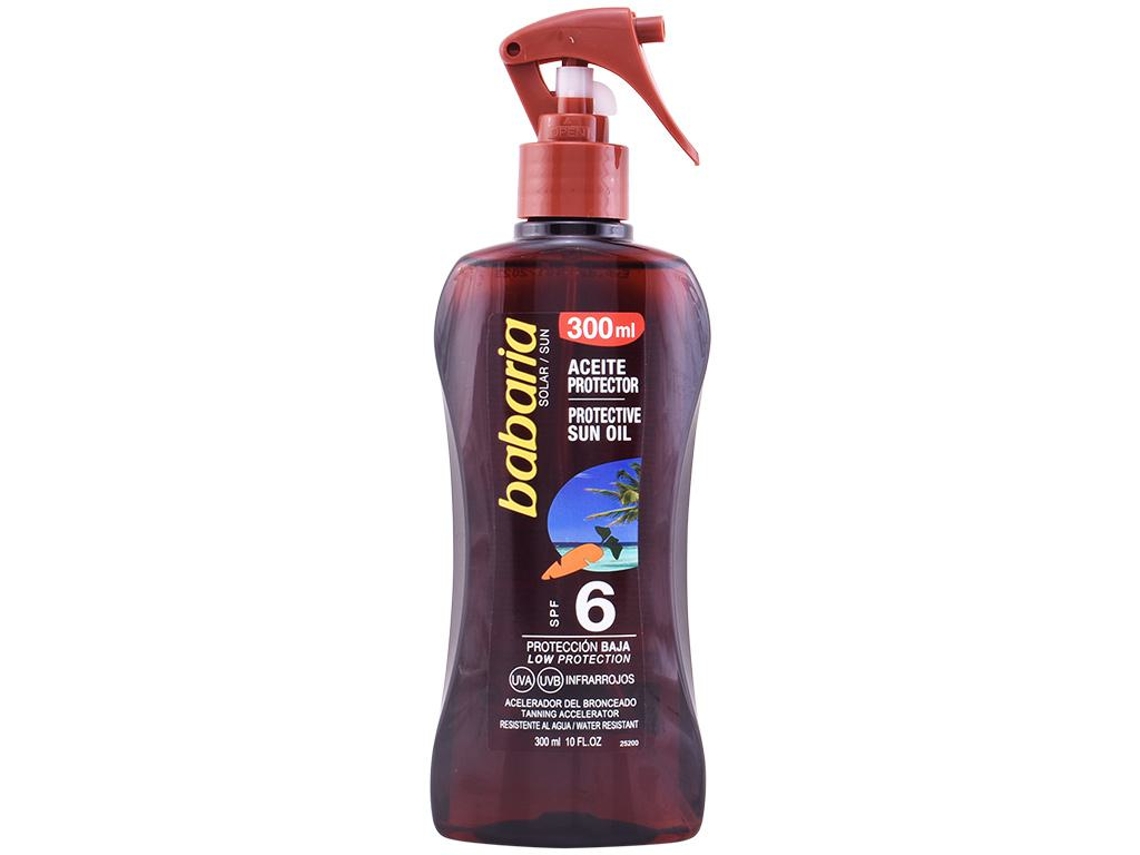 Aceite Bronceador BABARIA Protective Sun SPF 6 (300 ml)