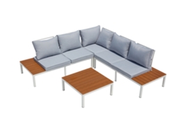 Conjunto de Jardín CONCEPT U Fira (Blanco - Aluminio - 248x248x80 cm)