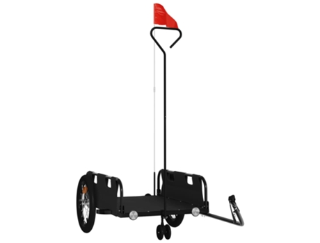 Remolque para bicicletas hierro y tela Oxford VIDAXL negro