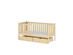 Cama Infantil FURNLUX Alicja (Beige, Madera Maciza - 88X168X96 Cm / 80X160 Cm)