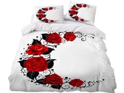 Juego Ropa Cama Funda Nórdica Estampado Microfibra Almohada Cama 50x75 Cm 220x240 140x200 200x200