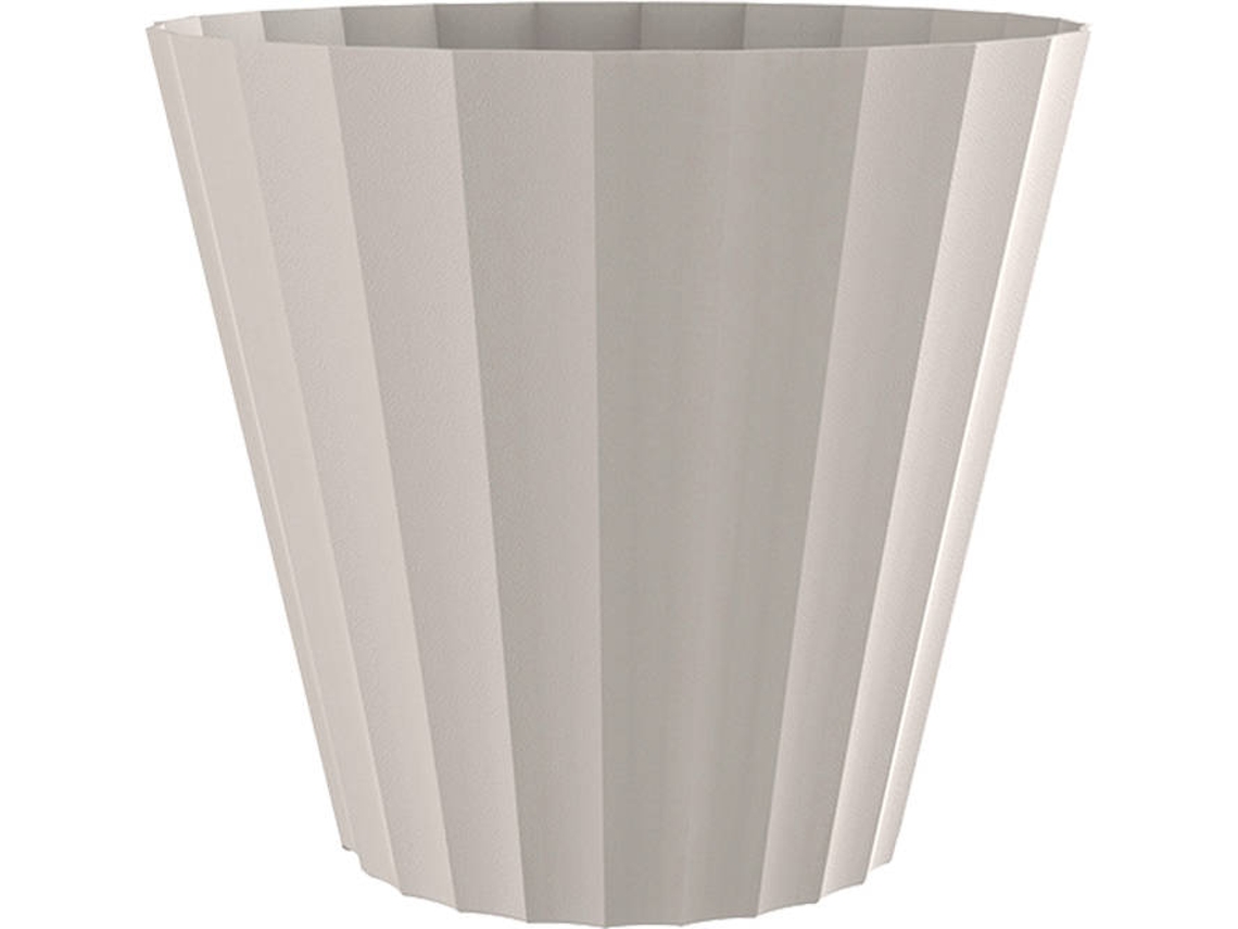 Jarrón PLASTIKEN Dorico Ø18X16Cm Beige