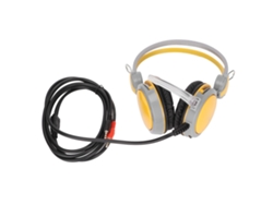 Fone De Ouvido Para Jogos Com Microfone Isolamento Acústico Estéreo Fio Ergonomico Para Pc Amarelo