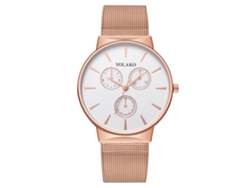 Reloj De Pulsera Yolako Simple Ultrathin Para Hombre, De Aleación, Con Brazalete De Malla Color Oro Rosa.