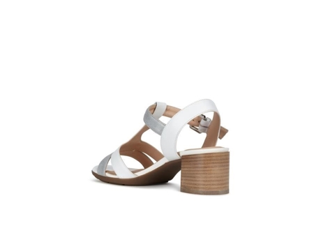Sandalias de Mujer GEOX Marykarmen Prata Parte Superior Perfurada Blanco (37)