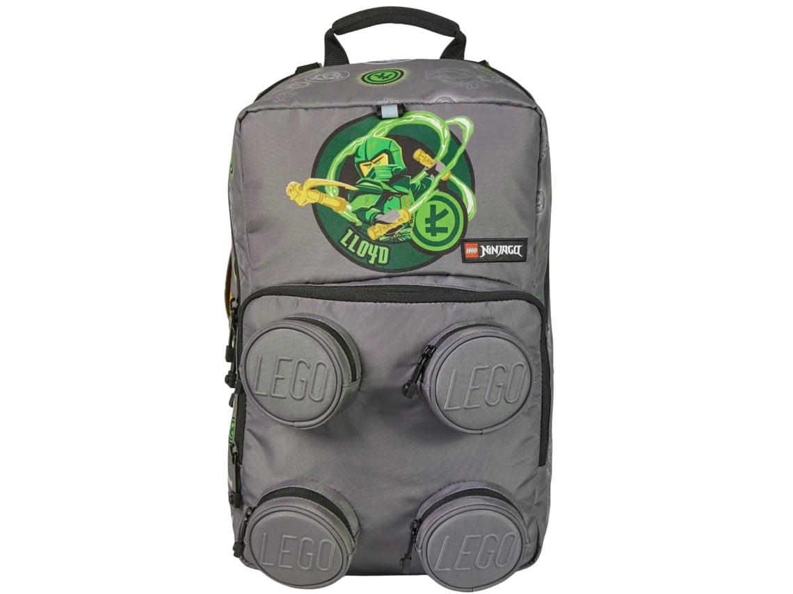 Mochila escolar Ninjago Petersen 20209 2501, para un niño, mochilas Lego (gris, talla única UE)