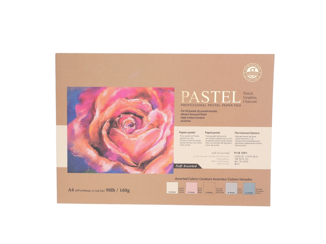 Bloc De Papel Para Repostería A4, 30 Hojas, Superficie Texturizada Y Absorbente, Para Pasteles Al Óleo Y Secos.