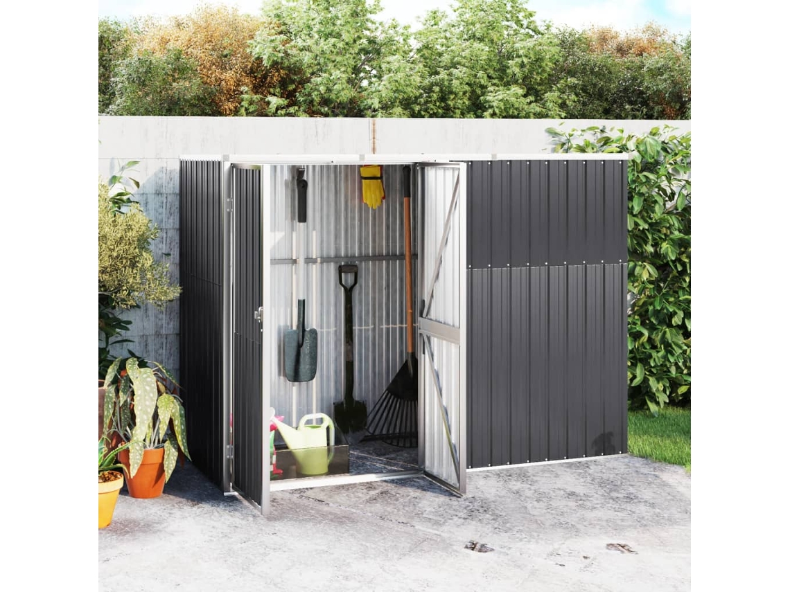 Refugio para herramientas de jardín de acero galvanizado antracita LOVELY HOME