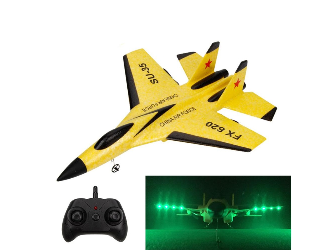 Walshlxq-juguete De Avión Eléctrico Control Remoto Drone Con Led, Avión Glider De Espuma Epp Para Jardín Parque, Ensamblaje Gratuito