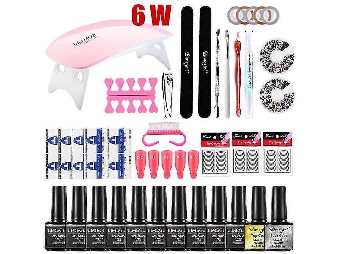 Kit de manicura para uñas con lámpara UV LED, esmalte en gel, kit eléctrico para uñas, broca D-D y GOKOCO