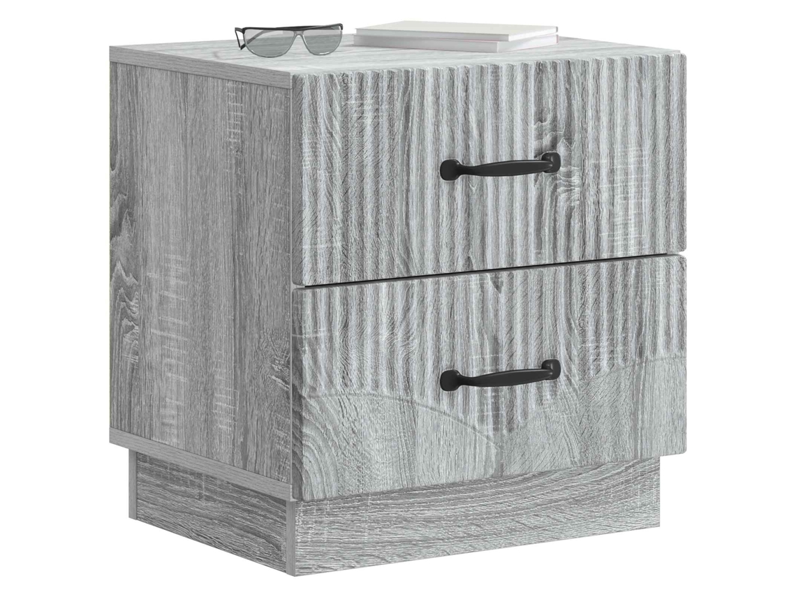 Maison Exclusive - Armario De Noche Con Cajón Gris Sonoma 43 X 34,5 X 44,5 Cm