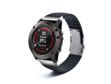 Correa Silicona Líquida para Garmin fenix 5X Negro